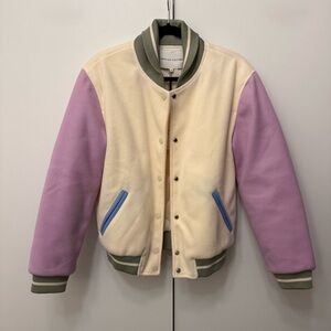 NWT English Factory Color Block Bomber Jacket